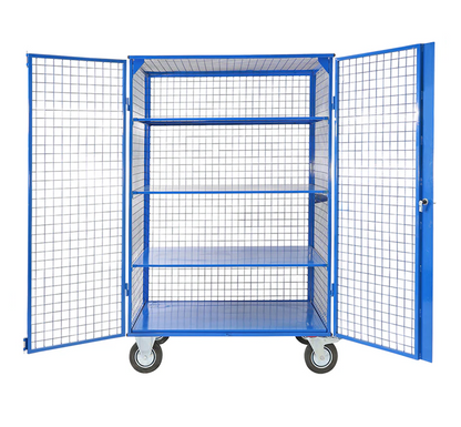 Mesh Cage Trolley With Shelves