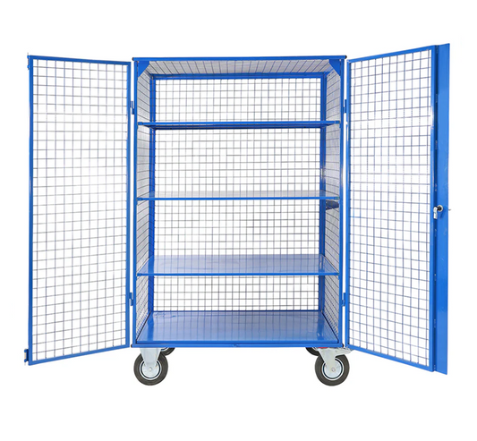 Mesh Cage Trolley With Shelves