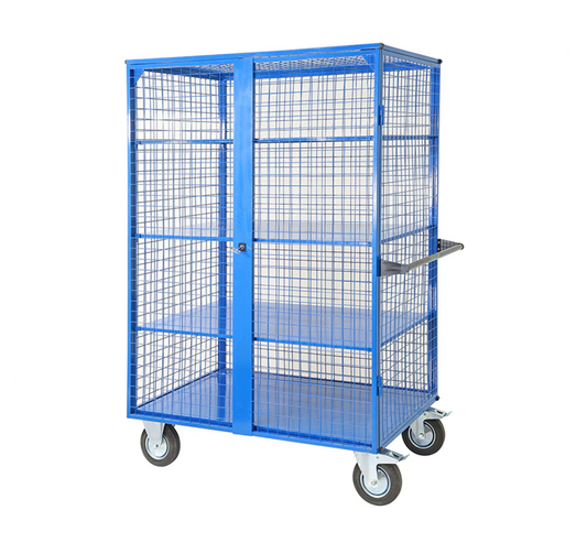 Mesh Cage Trolley With Shelves