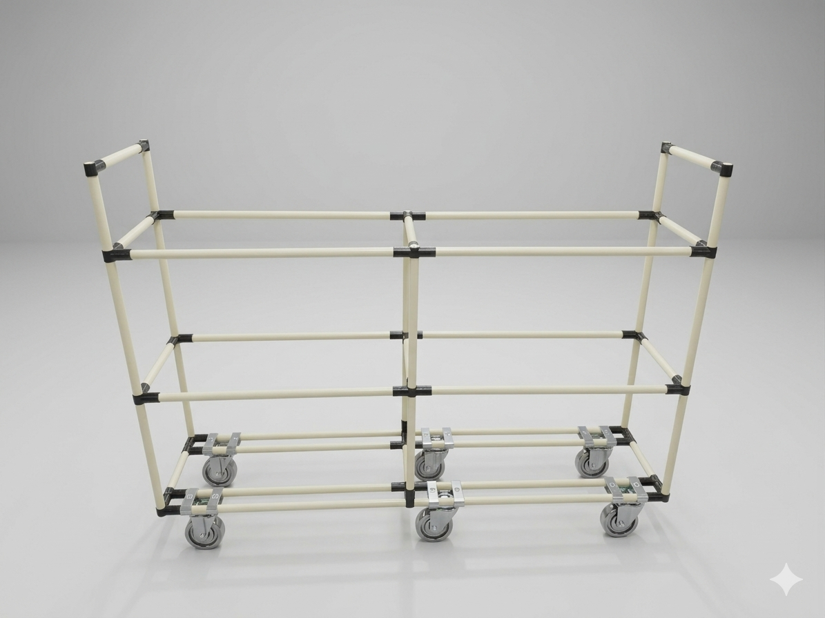 Pipe Frame Trolley for Material Handling